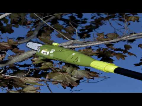 Sun Joe SWJ800E 8 Inch 6.5 Amp Telescoping Electric Pole Chain Saw with Aut