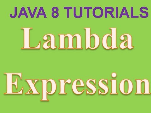 Lambda Expression in Java 8