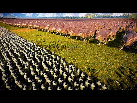 70.000 T-Rex VS a 500.000 WW2 Army ! Ultimate Epic Battle Simulator 2 - UEBS 2
