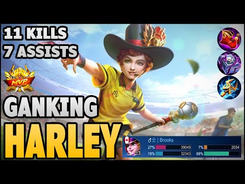 Mid Laner Harley Full Gank - Harley MVP Gameplay - | MLBB