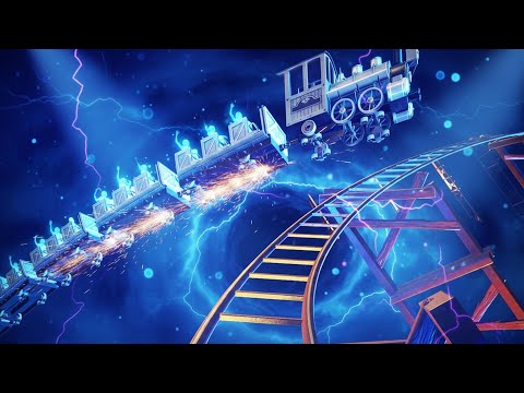 GHOST TRAIN! Trackless High-Speed Dark Ride! (POV) [CC]