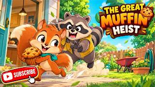 The Great Muffin Heist 🧁😂 | Funny Squirrel & Raccoon Cartoon | 3D Animated Comed