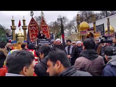 Arbaeen 2015 - Marble Arch London - English Speech