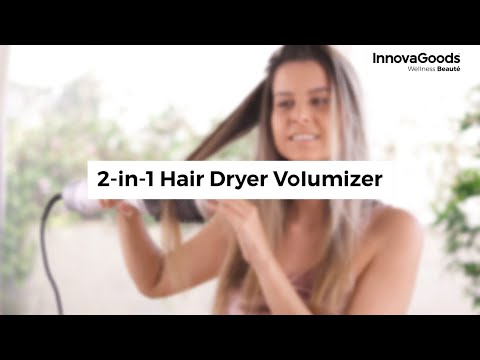 Joninis džiovintuvas ir tūrinis teptukas Volumio InnovaGoods 1000W Balta/Pilka video