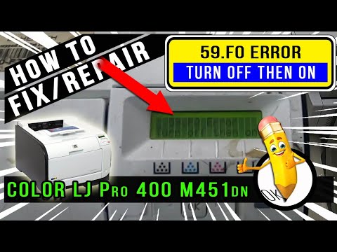 How To Fix 59.F0 Error | Color LaserJet Pro 400 M451dn - YouTube