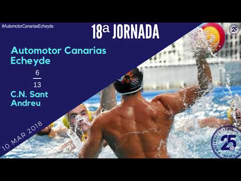 Resumen del partido de la Jornada 18. Automotor Canarias Echeyde - C.N. Sant Andreu