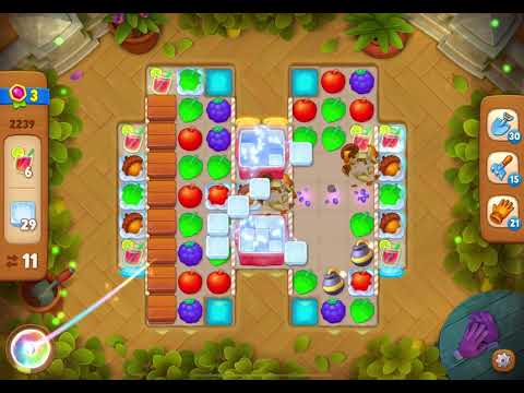 GardenScapes Level 2239 no boosters (14 moves)