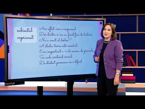 TeleŞcoala: Limba şi literatura română clasa a VIII-a – Subiectul (@TVR2)