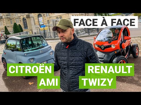 Citroen AMI vs. Renault TWIZY: which one is the best electric cars without a licence? (subtitles)