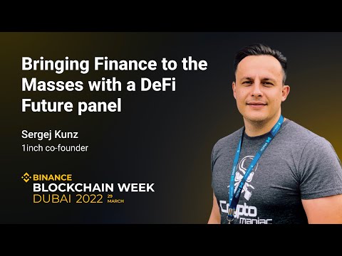‘Bringing finance to the masses with a DeFi future’ discussion panel feat. Sergej Kunz, 1inch