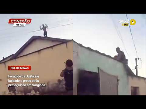 Vídeo: Foragido da Justiça é baleado e preso após perseguição; veja.