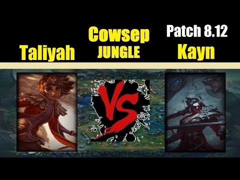 Cowsep | TALIYAH vs KAYN | TALIYAH Jungle | Master Gameplay | Patch 8.12