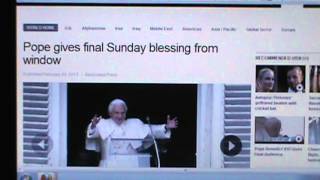 POPE: "WE THANK GOD FOR THE SUN HE HAS GIVEN US"