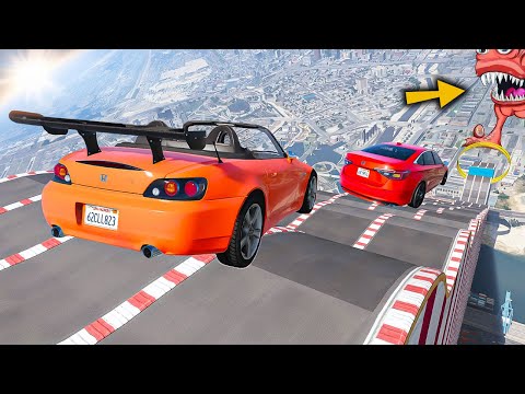 Yeni ve Eski Honda Arabalar Kasisli İniş Parkurunda !!! GTA 5