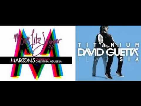 Maroon 5 ft Christina Aguilera Vs David Guetta ft Sia, Moves Like Jagger vs Titanium (Mashup)