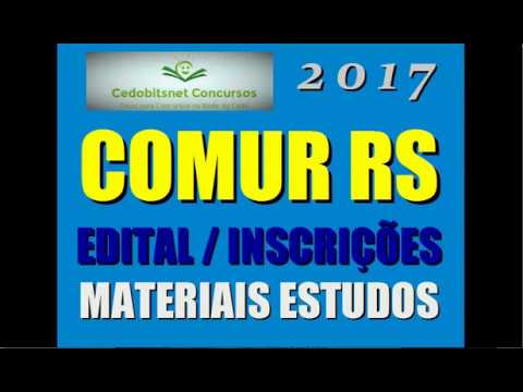 COMUR NOVO HAMBURGO RS CONCURSO PÚBLICO 2017 PROVAS QUESTÕES CURSO APOSTILA RIO GRANDE SUL