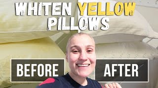 HOW TO WASH, WHITEN YELLOWED PILLOW // FRONT Load Wash  // AMAZING Results // SPRING CLEANING 2O21!