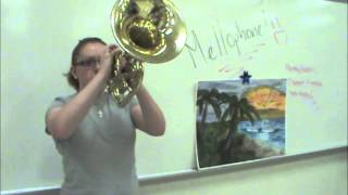 Mellophone Horns Up, Down, and Carry Positions - Wildcat Marching Academy