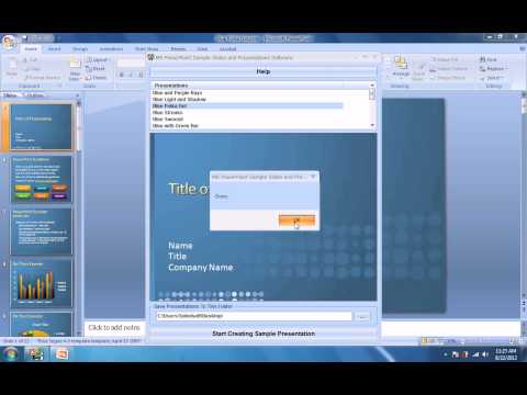 MS PowerPoint Sample Slides and Presentations Software
