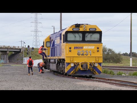 8231 Light Engine Arrival At Gheringhap During Crew Training (18/10/2020) - PoathTV Australian Train