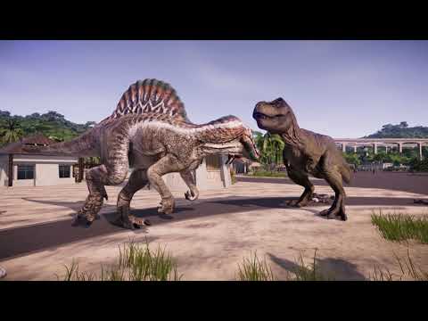 T Rex COLOR PACK Vs Spinosaurus, Carno Breakout & Fight Dinosaurs Fighting - Jwe