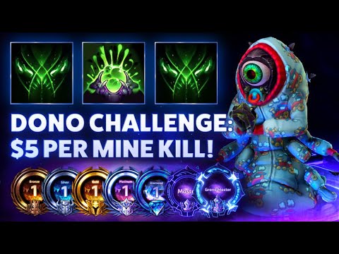 Abathur Ultimate Evolution - DONO CHALLENGE: $5 PER MINE KILL! - Hardstuck Bronze 5 Adventures 2022