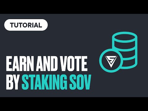 How to Stake SOV to Earn a PASSIVE INCOME and Gain Voting Power Using Metamask