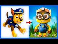 🤓 PAW PATROL as MINIONS 🦴 All Characters