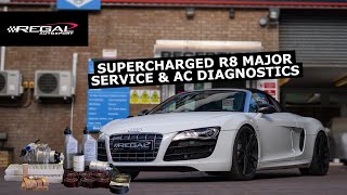 Fixing the AC on a Supercharged Audi R8 V10 Spyder and replacing engine oil, filters & More!