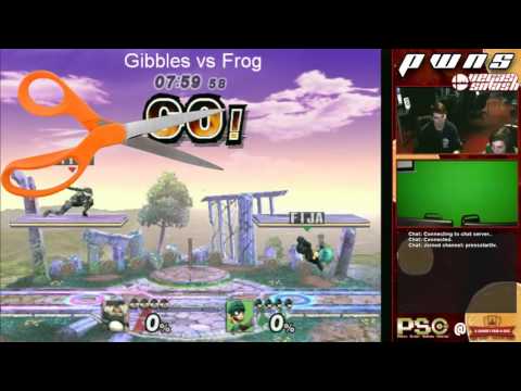 PWNS 26 - Project M - Singles - WR1 - Gibbles (Sheik) vs Frog (Diddy, Luigi)