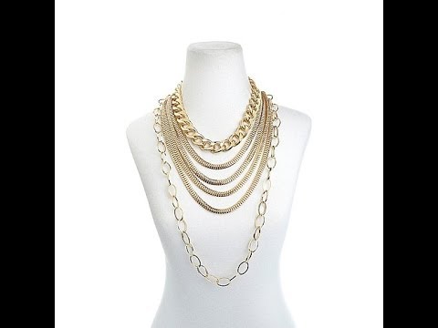R.J. Graziano "Go Luxe" AllMetal Link Necklace 3piece Set