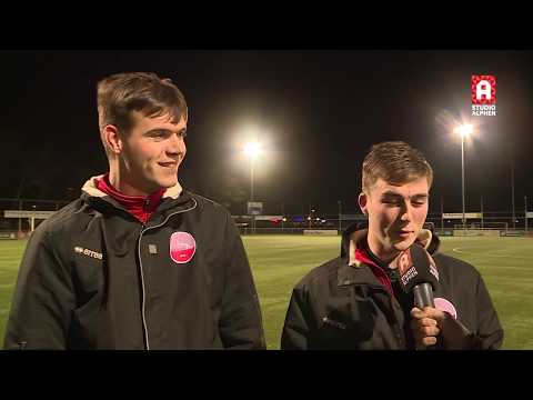 Bas van Zoest en Arjan Ouwendijk na Alphense Boys - Hollandia