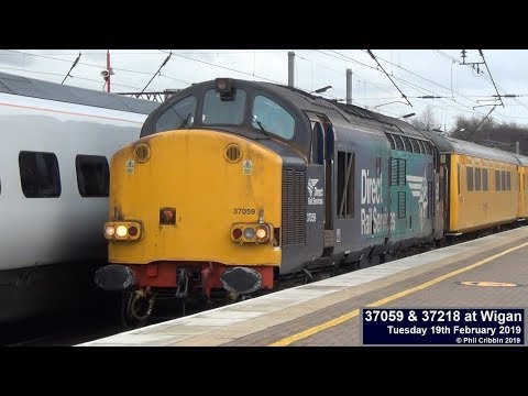 37059 & 37218 at Wigan - 19th February 2019