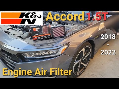 ENGINE Air Filter Install 2018-2024 Honda Accord (1.5 Turbo) **K&N** #howto #diy