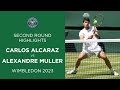 Carlos Alcaraz vs Alexandre Muller | Second Round Highlights | Wimbledon 2023