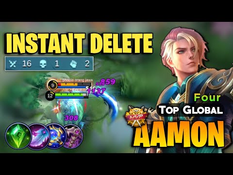 INSTANT DELETE! Aamon Best Build 2022 [ Top Global Aamon Gameplay ] By Four - Mobile Legends