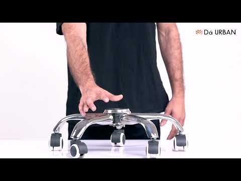 Da Urban Round Bar Black Wheels Leatherette Bar Stool