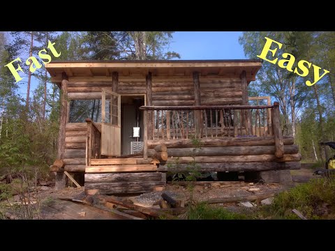 Easiest log building method ever!!. Part 1.