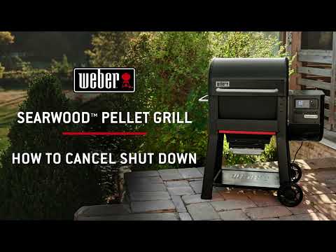 How to Cancel Shut Down | Weber Searwood 600 Pellet Grill Video