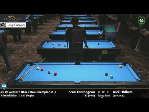 Stan Tourangeau vs Nick Oldman - Elite 10-Ball Singles - 2019 Western BCA 9-Ball Championship