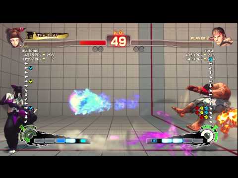 aiaitomo [Juri] vs. soru- [Ryu] - PS3 SSF4 Arcade Edition