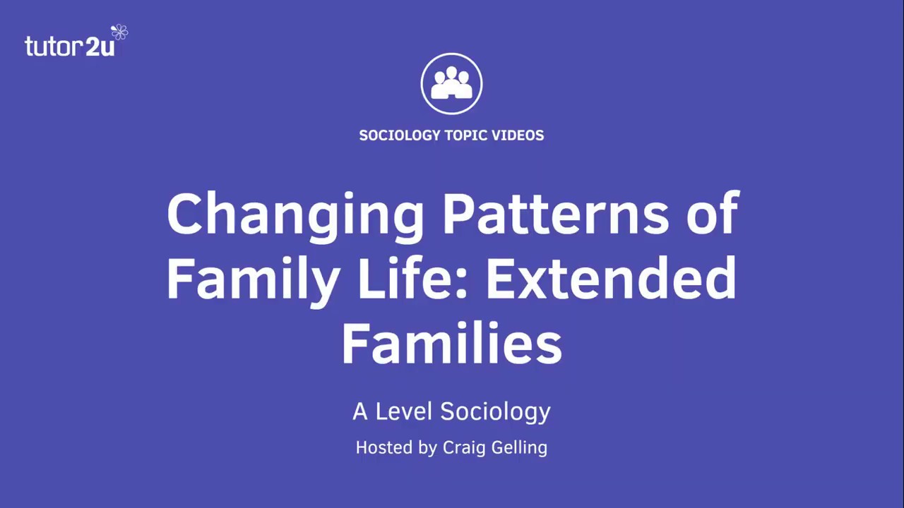 Changing Patterns of Family Life - Extended Families | A Level Sociology - Families