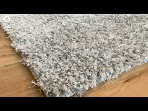 thumbnail video image 2 of Alfombra Creativa Hogar Shany Shag Gris Plata 1.60 x 2.30 m, 2 of 5