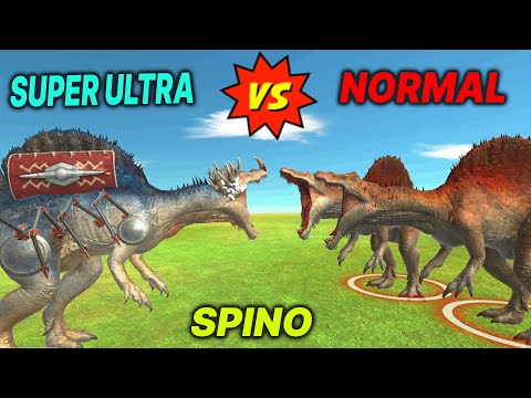 Super Ultra Spinosaurus Vs Normal Spinosaurus 🔥🔥 Animal Revolt Battle Simulator