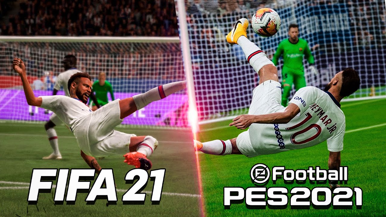FIFA 21 x PES 21! QUAL TEM FINALIZAÇÕES MAIS REALISTA?