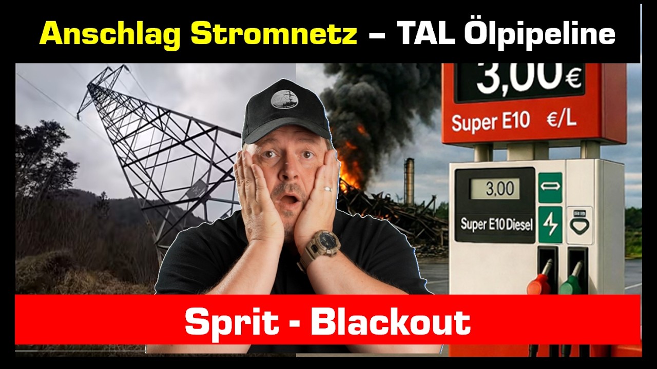 Sonder: Anschlag Stromnetz und Ölpipeline TAL- Sprit Blackout knapp entgangen