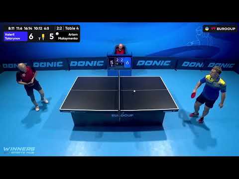 16:45 Valerii Tatarynov - Artem Maksymenko 10.10.2023 TT Euro.Cup Ukraine Star. Table 4