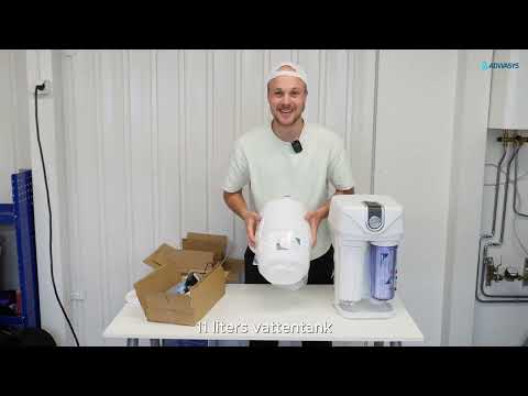 Vattenrenare Adwasys RO280 4-Stegs Vattenreningssystem Med Omvänd Osmos och Boosterpump