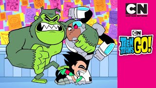 Robin, Cyborg an Beast Boy Get Trapped! | Teen Titans GO! |  @cartoonnetworkuk