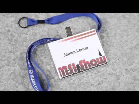 5/8 Economy Polyester Lanyard with 3 x 4 Badge Holder Combo